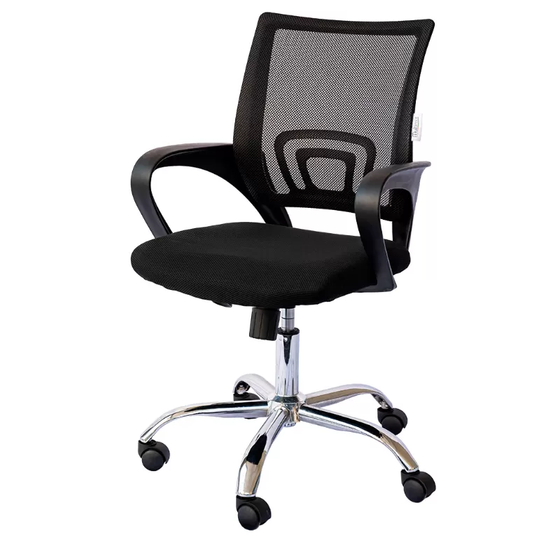 Cadeira para Escritório ELITE Diretor | Tela Mesh - Assento Estofado, Base Cromada - Cadeira Home Office SUPER OFERTA! MX750D